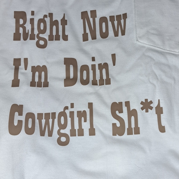 Custom white tank. Size is men medium but fits like a women's large,xl. - Picture 3 of 3